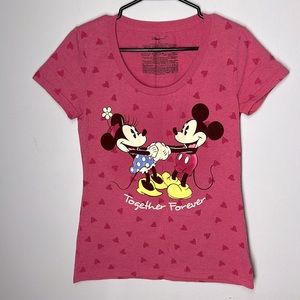 Disney Together Forever Pink T-shirt Mickey & Minnie Mouse